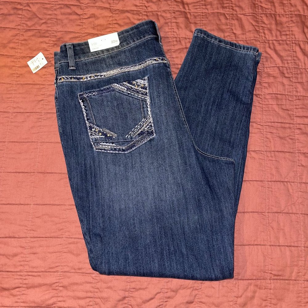 Maurices women's plus size 22 long skinny ankle jeans